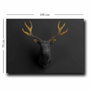 Wallity Lienzo Decorativo Dorado y Negro 70 x 100 cm